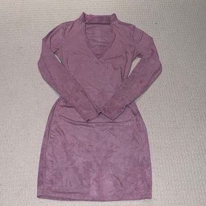 Agaci Suede Bodycon Dress